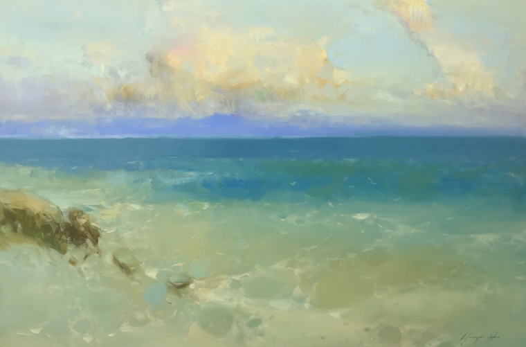 Ocean Breeze, Original oil Painting, Handmade artwork, One of a Kind     